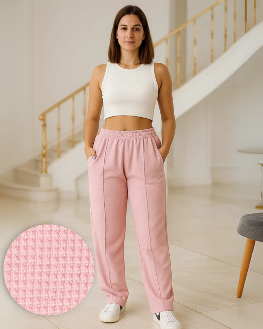 JOGGER BOTA RECTA TELA GALLETA DAMA