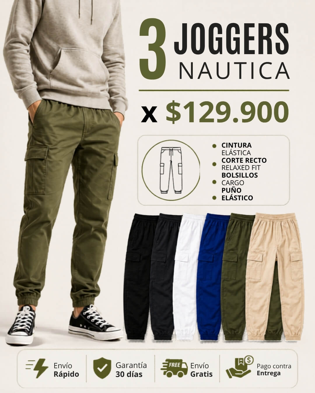 Jogger nautica hombre