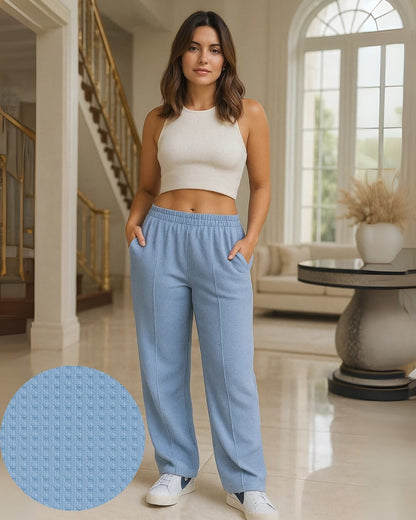 JOGGER BOTA RECTA TELA GALLETA DAMA