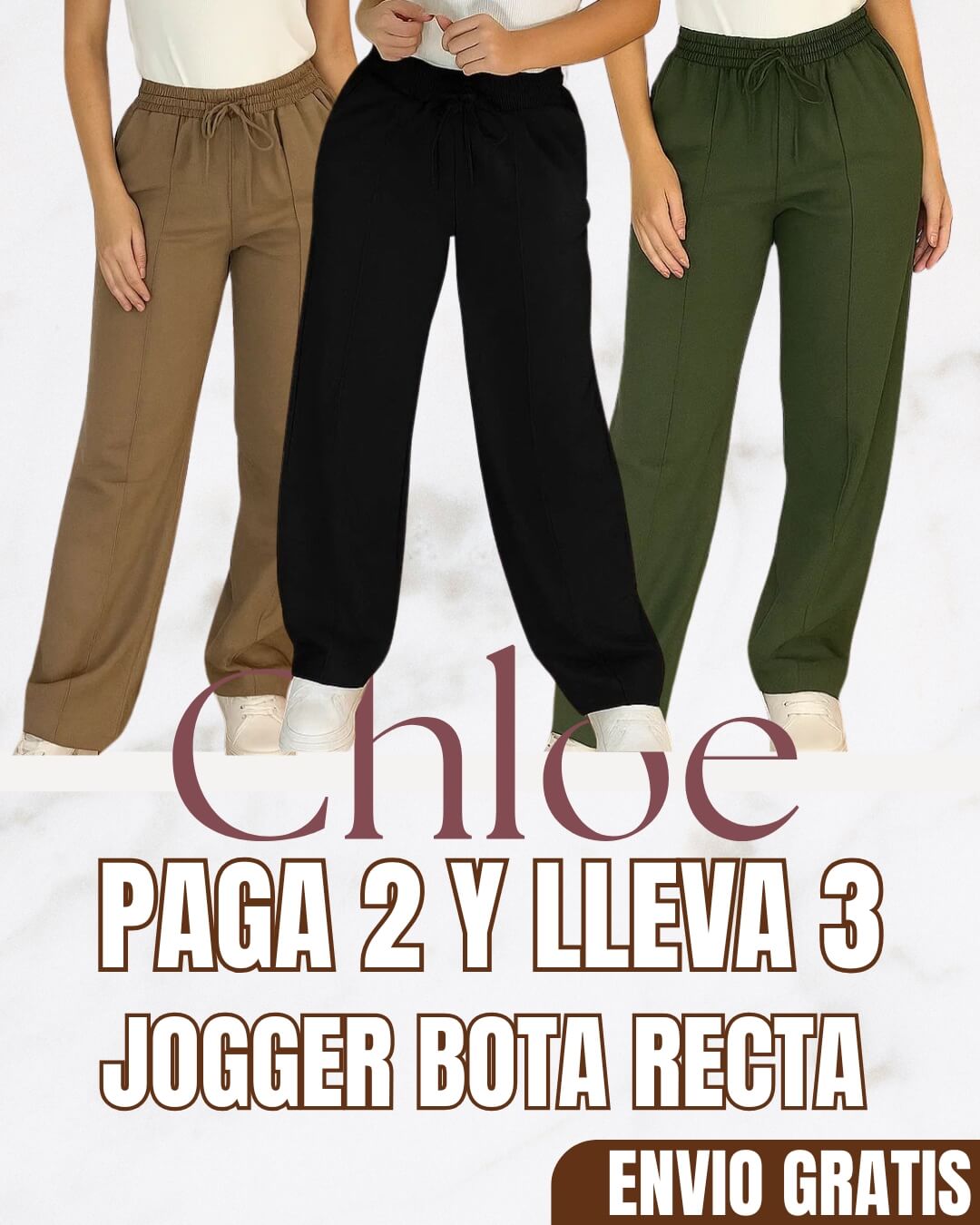 Jogger bota recta chloe